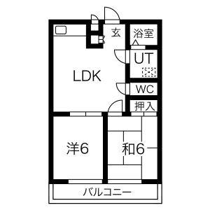 2LDK 間取り図