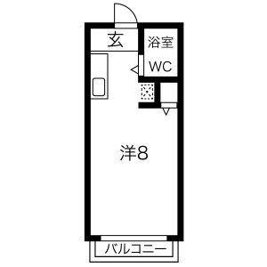 ワンルーム 間取り図