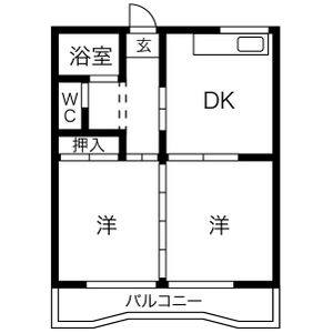 2DK 間取り図