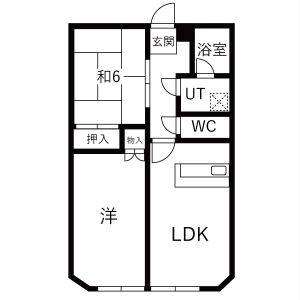2LDK 間取り図
