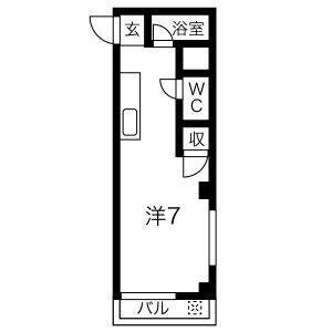 ワンルーム 間取り図