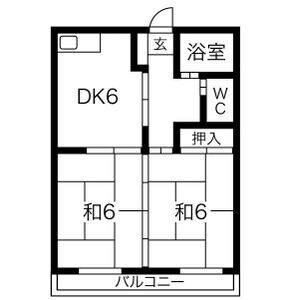 2DK 間取り図