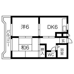 2DK 間取り図