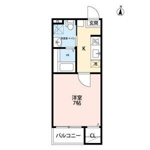 1K 間取り図