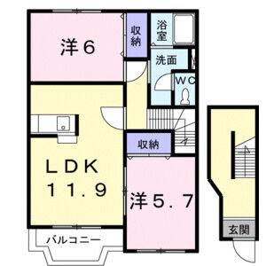 2LDK 間取り図