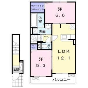 2LDK 間取り図