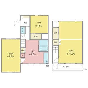 3DK 間取り図