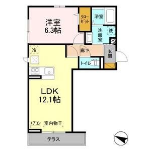 1LDK 間取り図