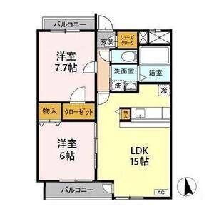 2LDK 間取り図