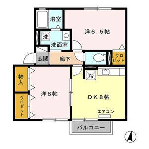 2DK 間取り図