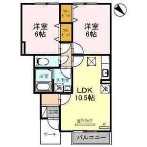 2LDK 間取り図