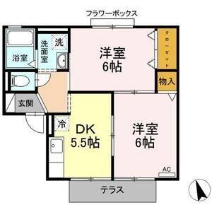 2DK 間取り図