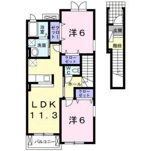 2LDK 間取り図