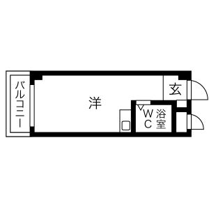 ワンルーム 間取り図