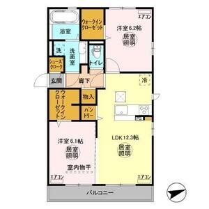 2LDK 間取り図