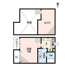 1K 間取り図
