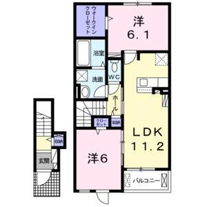 2LDK 間取り図