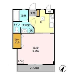 1K 間取り図