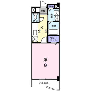 1K 間取り図