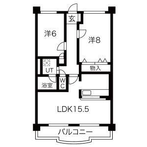 2LDK 間取り図