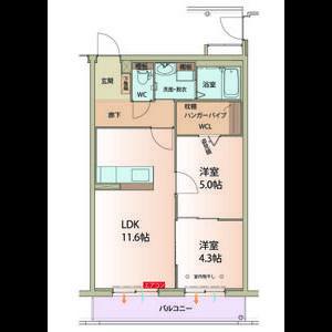 2LDK 間取り図