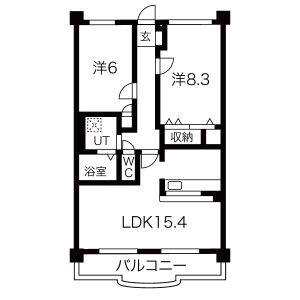 2LDK 間取り図
