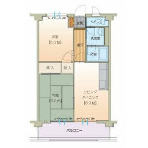 2DK 間取り図
