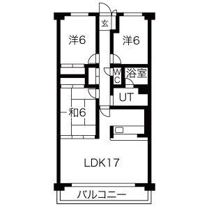 3LDK 間取り図