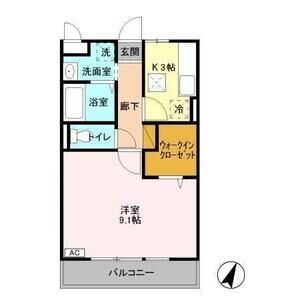 1K 間取り図