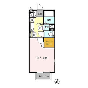 1K 間取り図