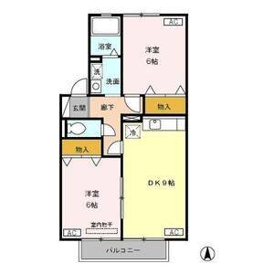 2DK 間取り図