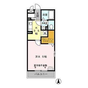 1K 間取り図