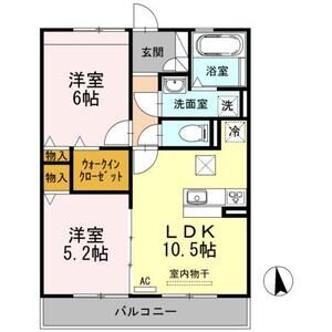 2LDK 間取り図
