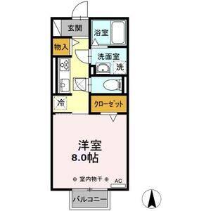 1K 間取り図