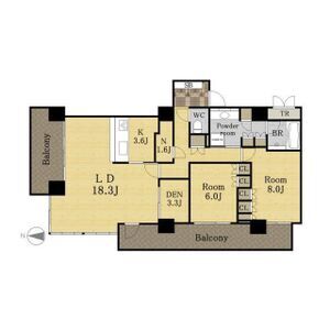 2LDK 間取り図