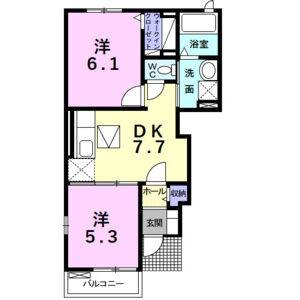 2DK 間取り図