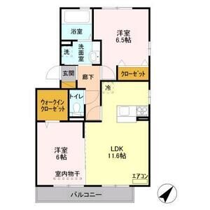 2LDK 間取り図