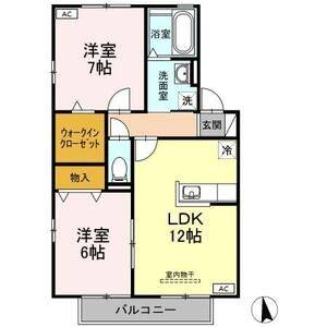 2LDK 間取り図