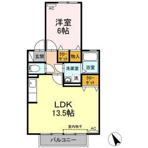 1LDK 間取り図