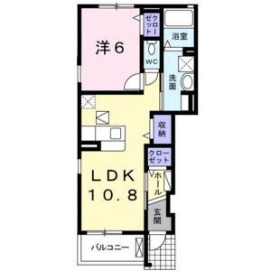 1LDK 間取り図