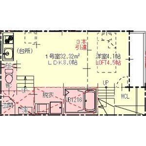 1LDK 間取り図