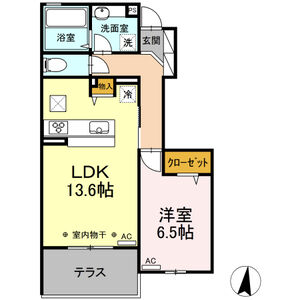 1LDK 間取り図