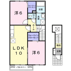 2LDK 間取り図