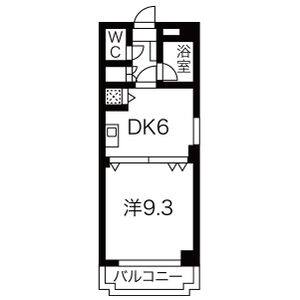 1DK 間取り図