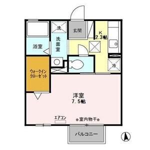 1K 間取り図