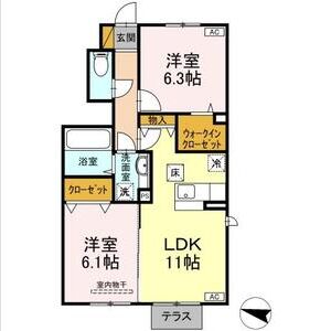 2LDK 間取り図