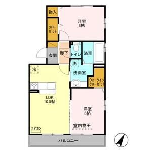2LDK 間取り図