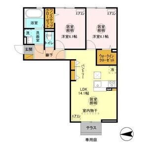 2LDK 間取り図