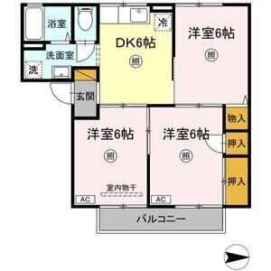 3DK 間取り図