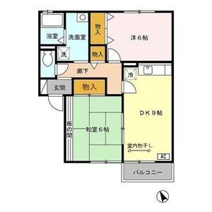 2DK 間取り図